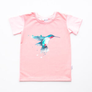 Pink blue bird T-shirt Thunder