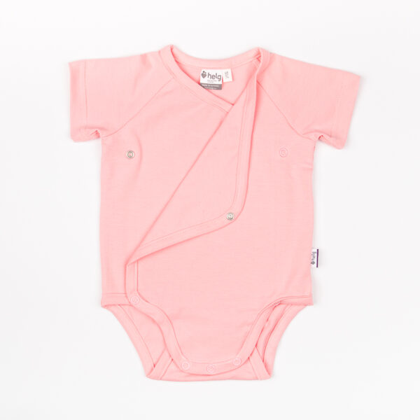 Pink wrap bodysuit with short sleeves Dreams
