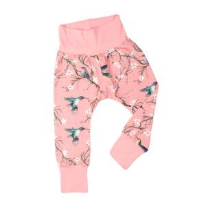 Pink bird baby pants Cozy