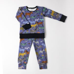 Blue children's blouse and trousers set Little Star